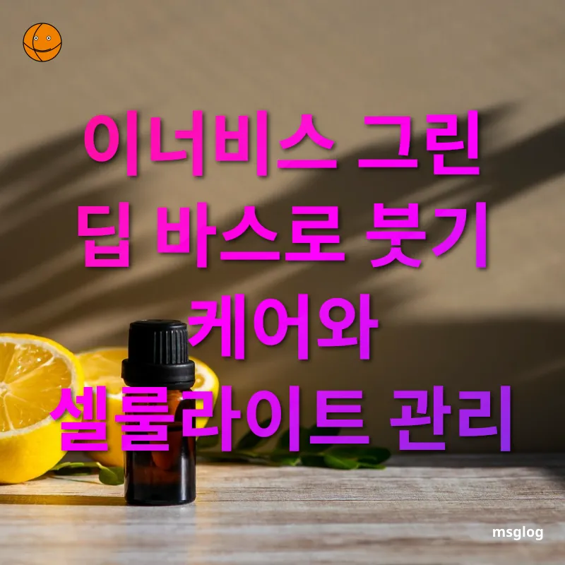 홈스파를 통한 건강과 아름다움 관리 - 이너비스 그린 딥 바스로 붓기 케어와 셀룰라이트 관리 홈스파를 통한 건강과 아름다움 관리 이너비스 그린 딥 바스로 붓기 케어와 셀룰라이트 관리 관련 이미지