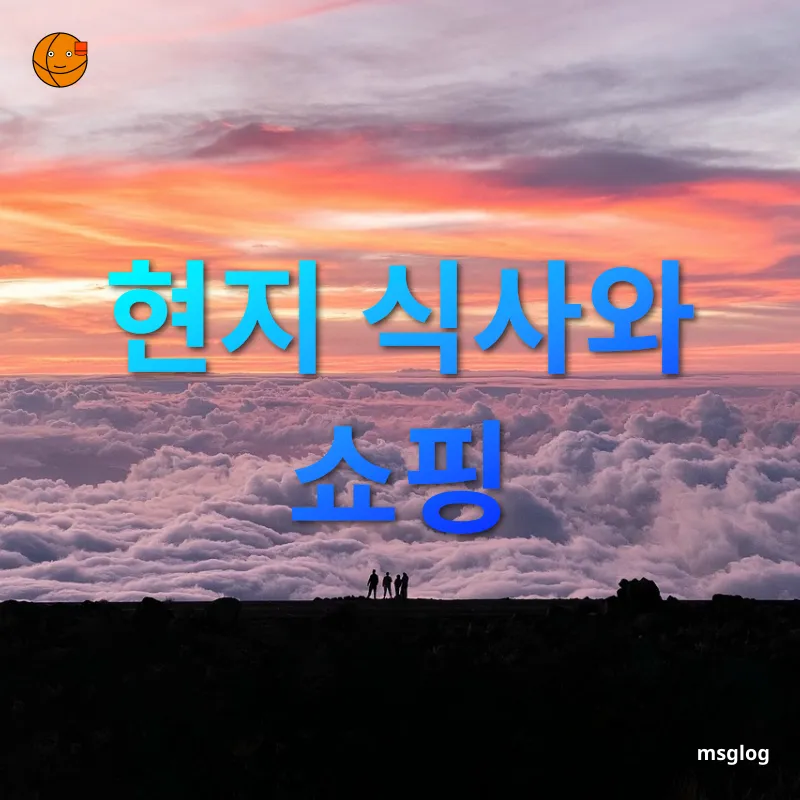 하와이 여행 경비 현지 식사와 쇼핑 관련 이미지